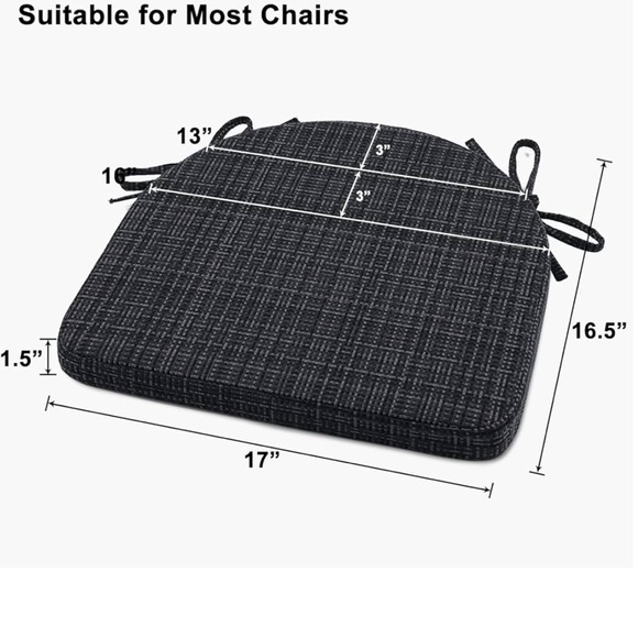 NWT Shinnwa Kitchen Chair Cushions Set Of 2 Windsor Seat Cushions 16.5,x15.5x 2” - Picture 5 of 13